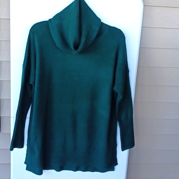 French Connection Sweaters - French Connection Women's Sz Small Dark Green Turtleneck Sweater